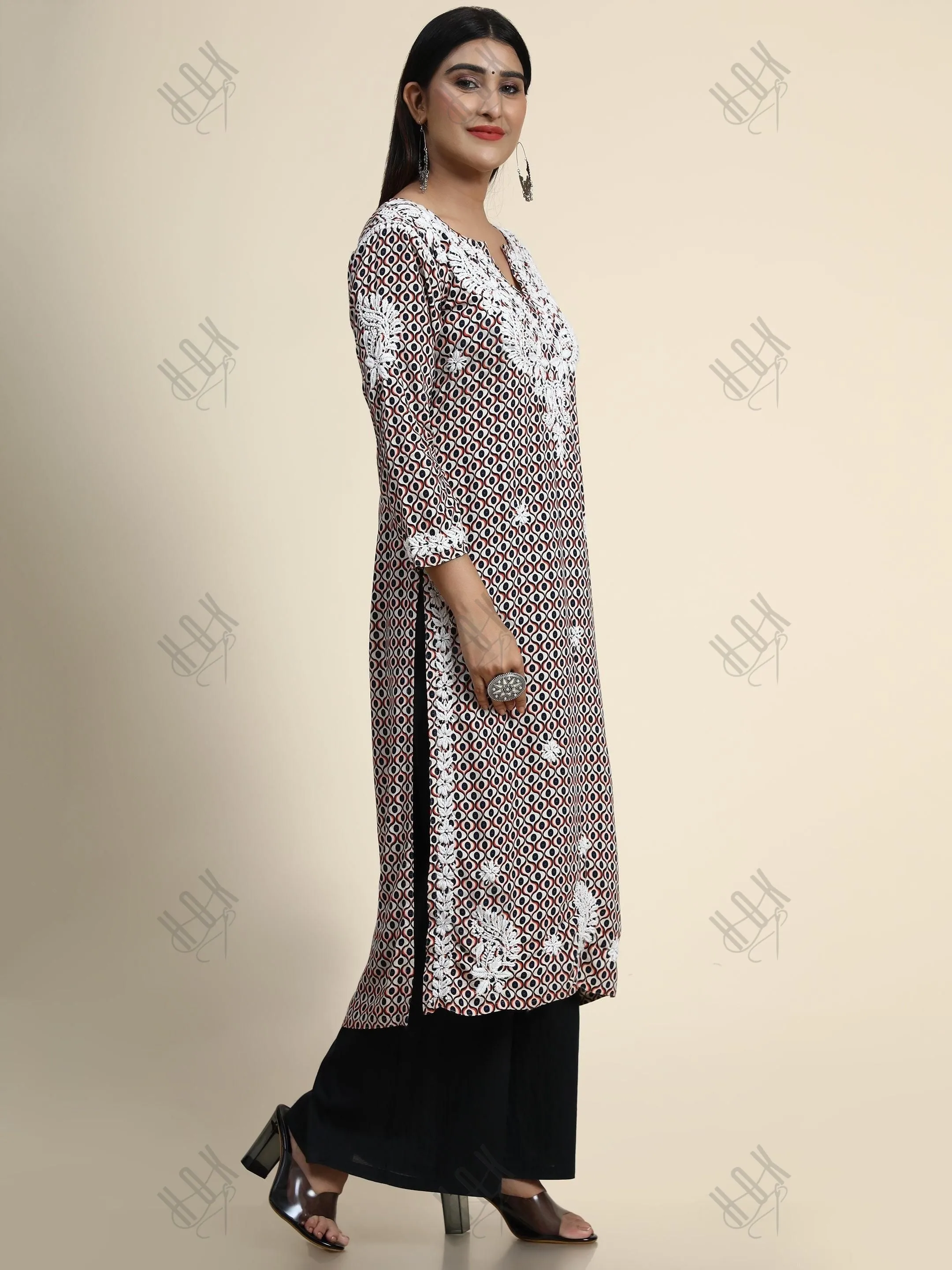 HOK Chikankari Fancy Long Kurti 3