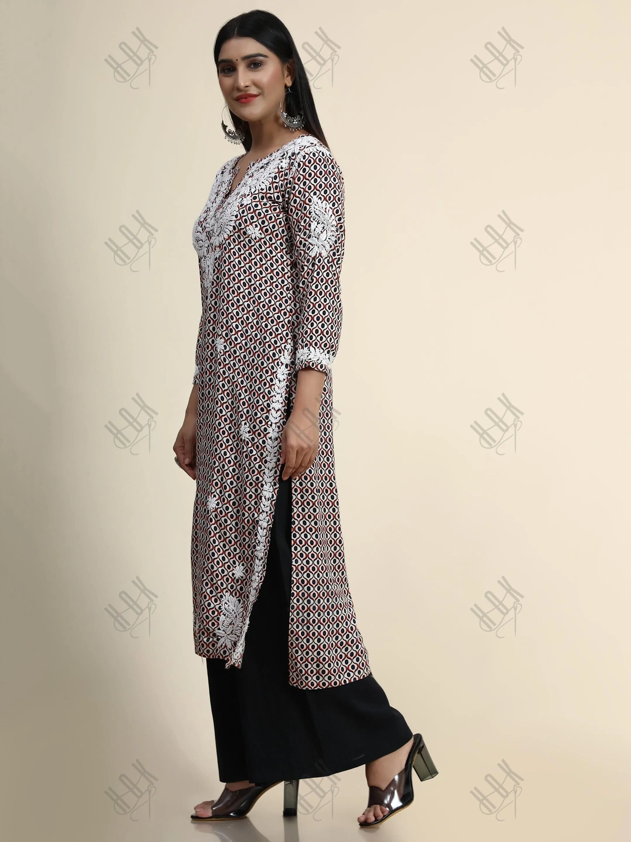 HOK Chikankari Fancy Long Kurti 3