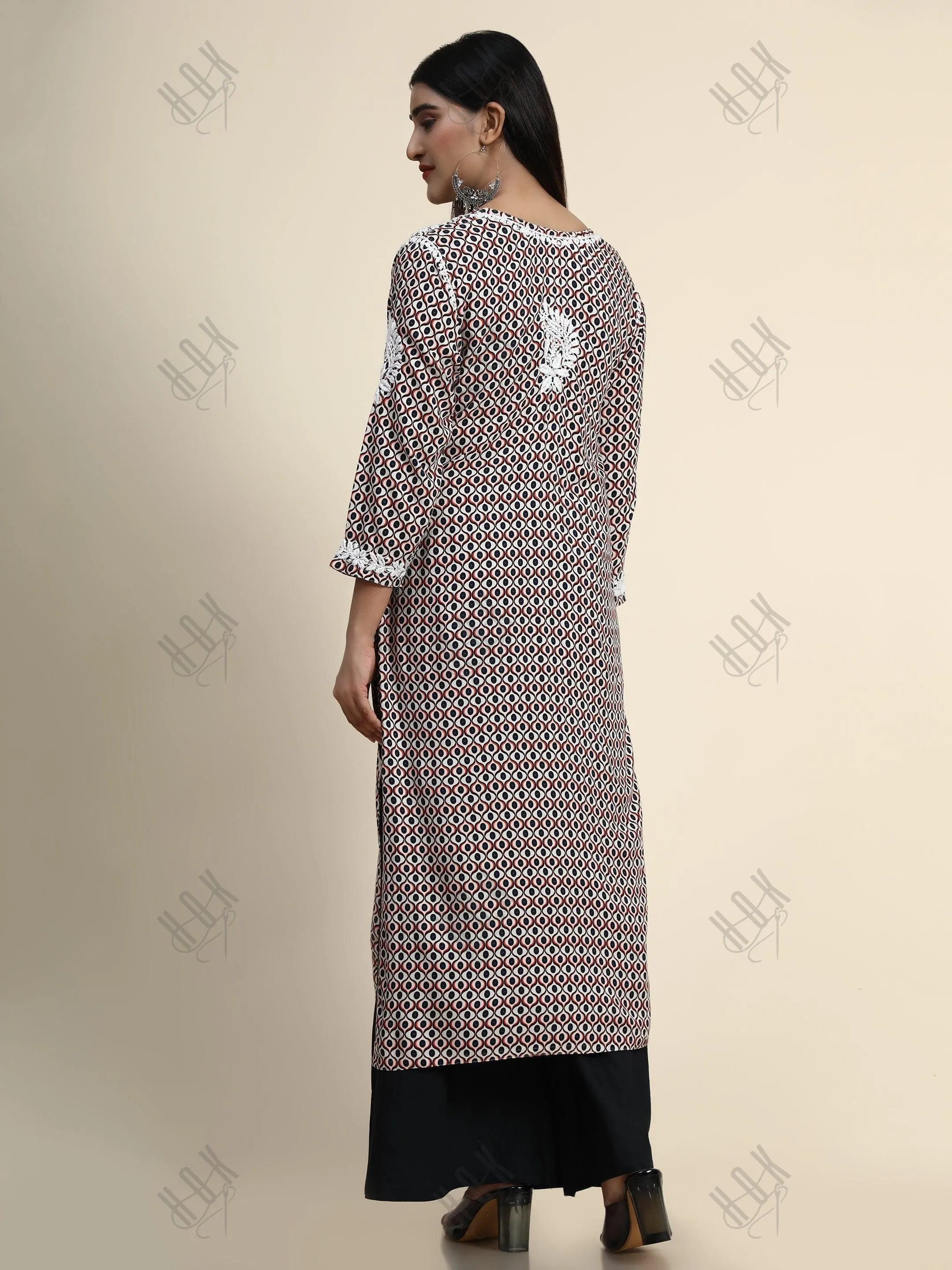 HOK Chikankari Fancy Long Kurti 3