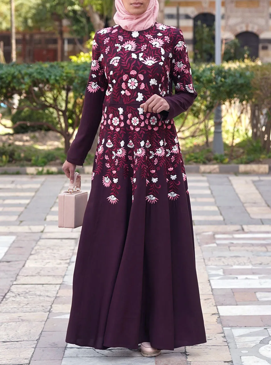 Muniba Embroidered Abaya Gown