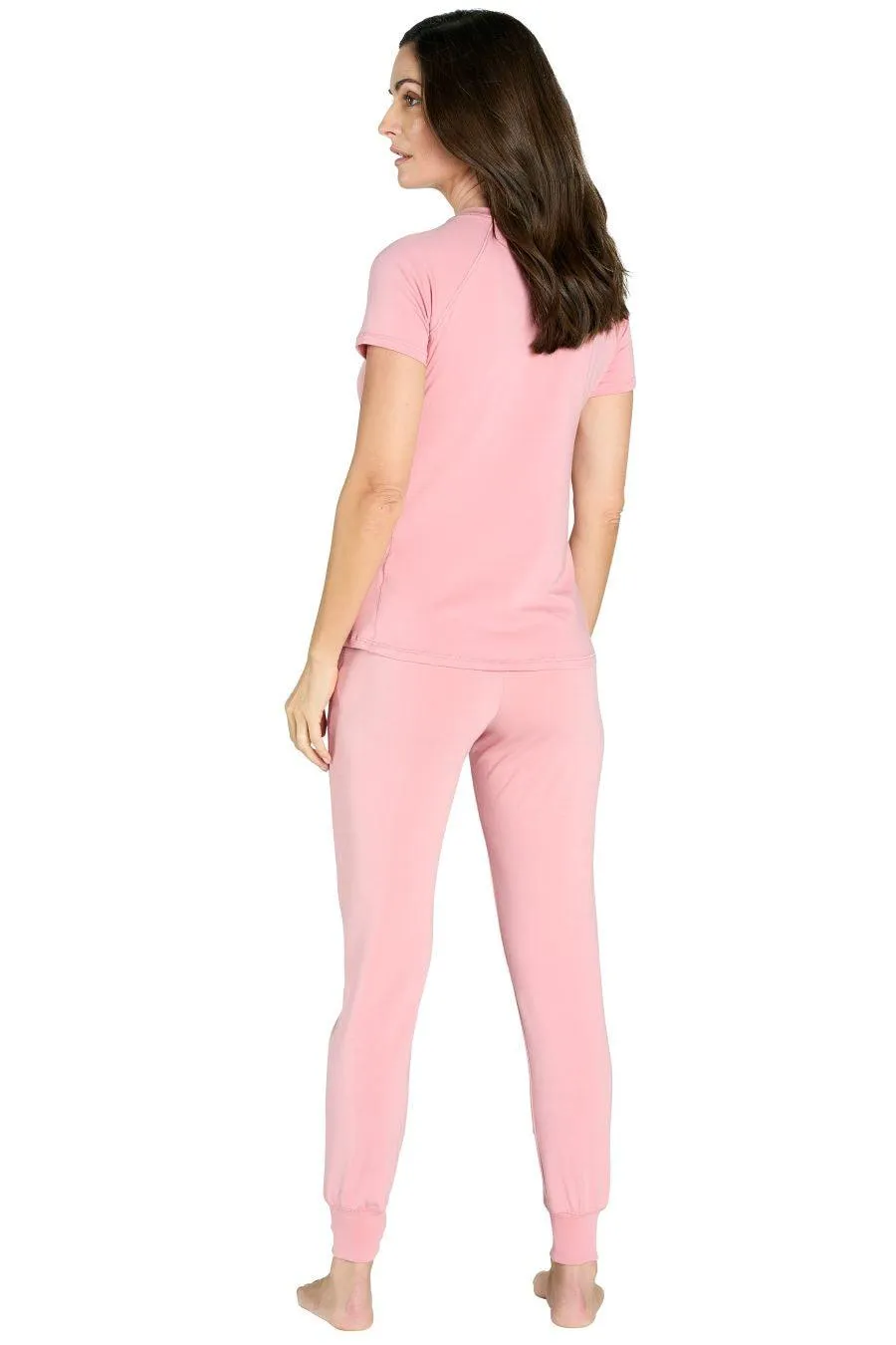 Olivia Short Sleeve Henley Loungewear Set