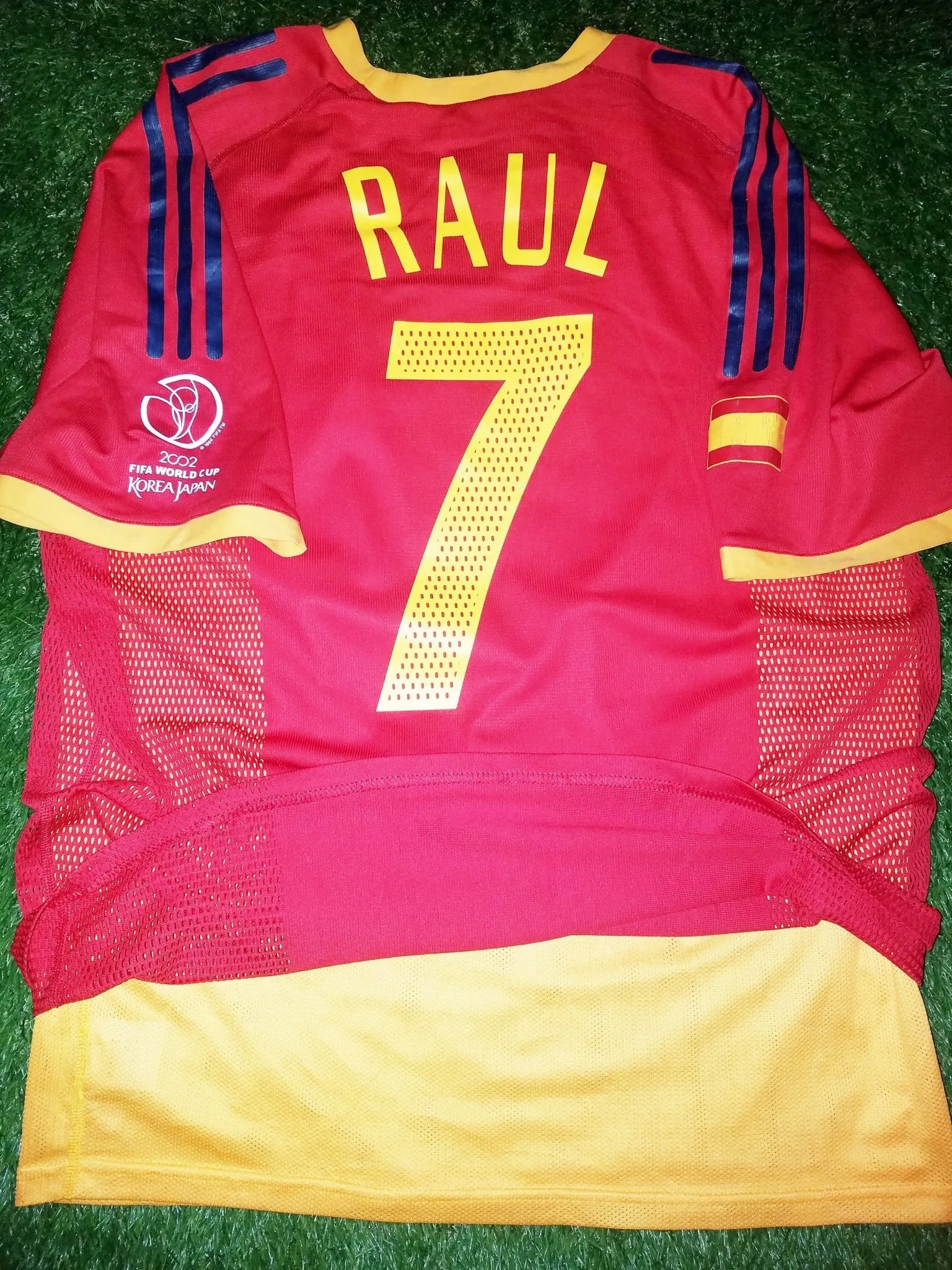 Raul Spain 2002 WORLD CUP PLAYER ISSUE Jersey Shirt Camiseta Espana L