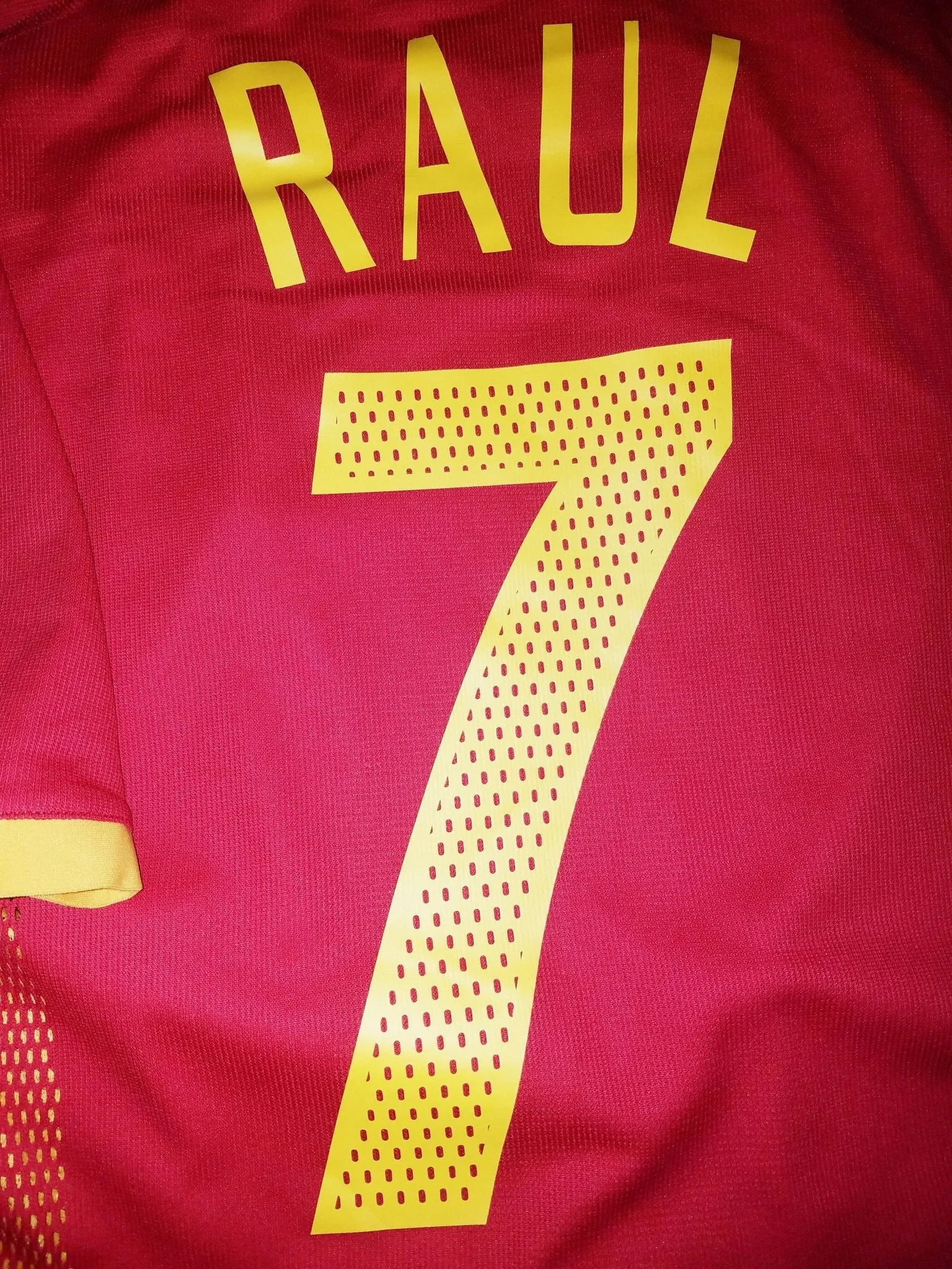 Raul Spain 2002 WORLD CUP PLAYER ISSUE Jersey Shirt Camiseta Espana L