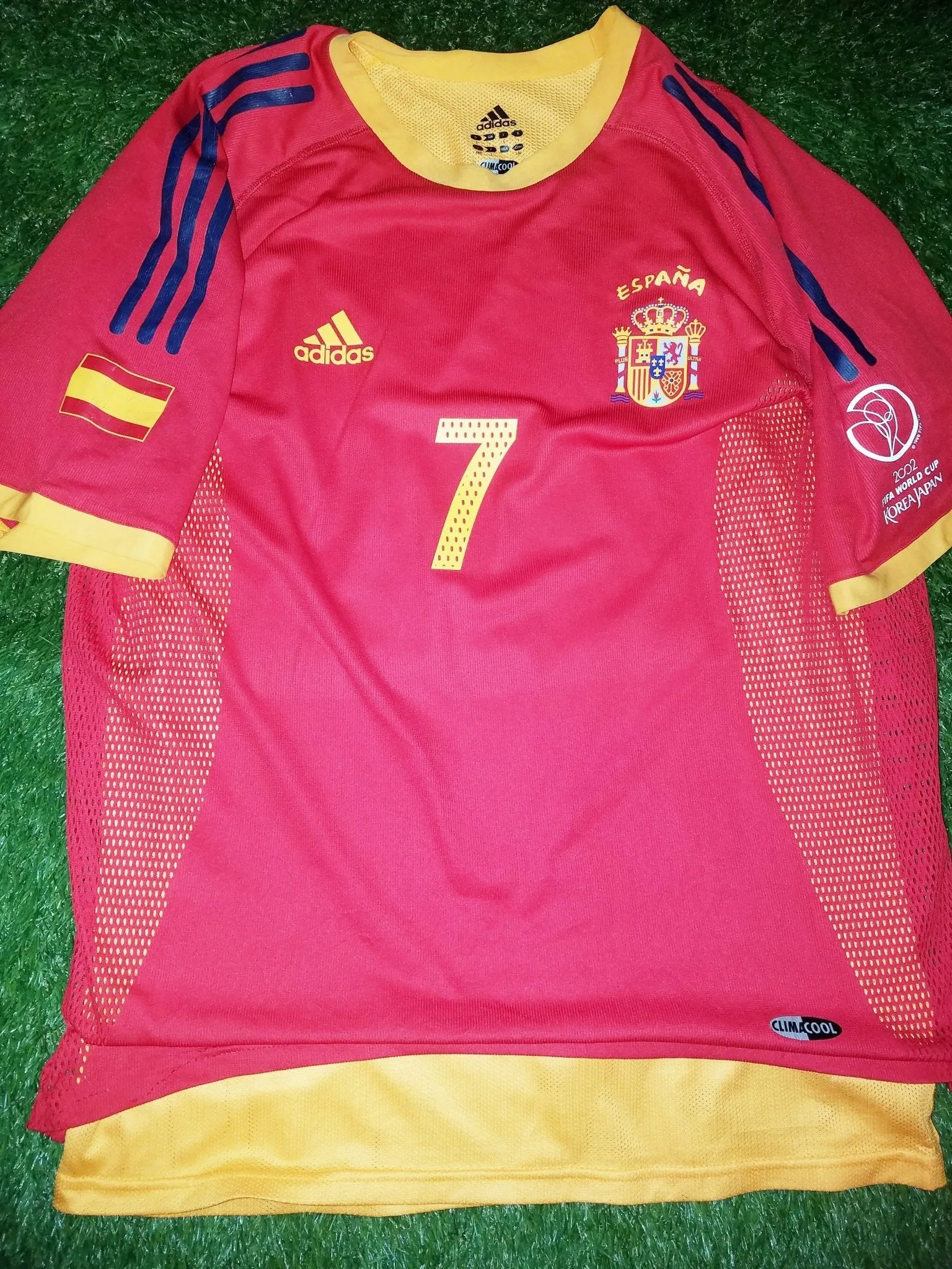 Raul Spain 2002 WORLD CUP PLAYER ISSUE Jersey Shirt Camiseta Espana L