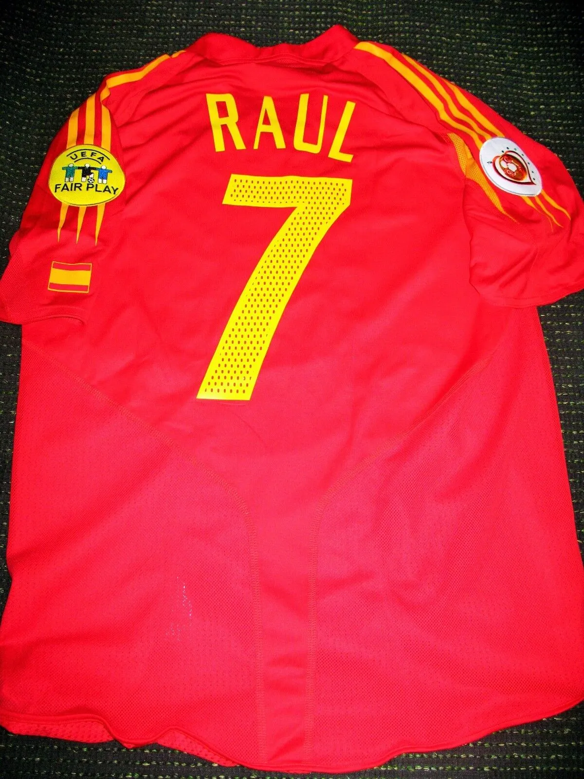 Raul Spain PLAYER ISSUE 2004 EURO Jersey Camiseta Espana Shirt Trikot L