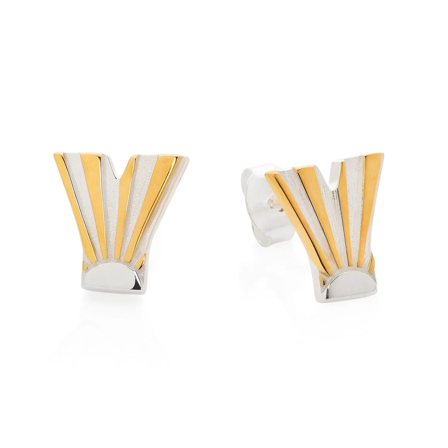 Ray Initial Ear Studs by Yasmin Everley