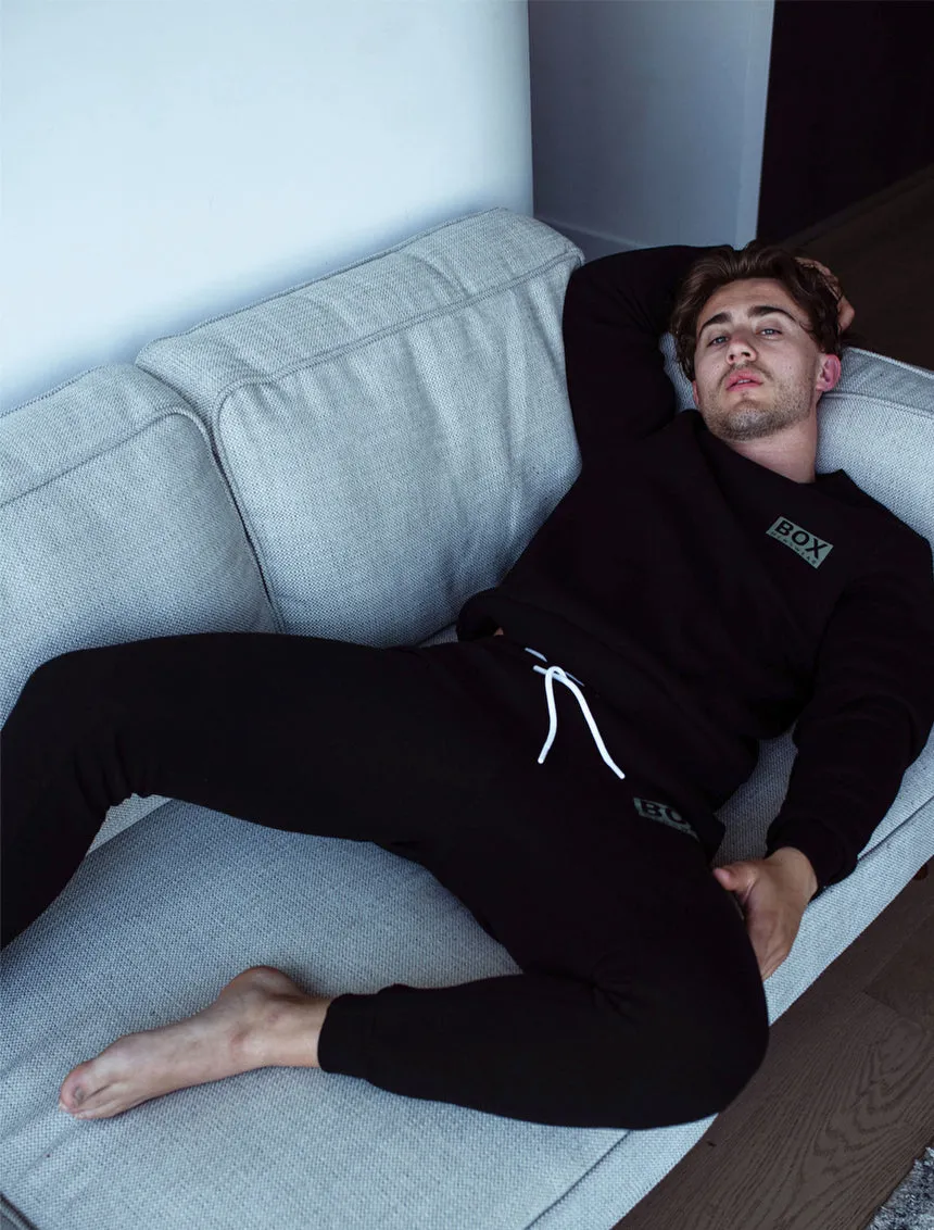 Slim Fit Crew Neck Jumper - Black