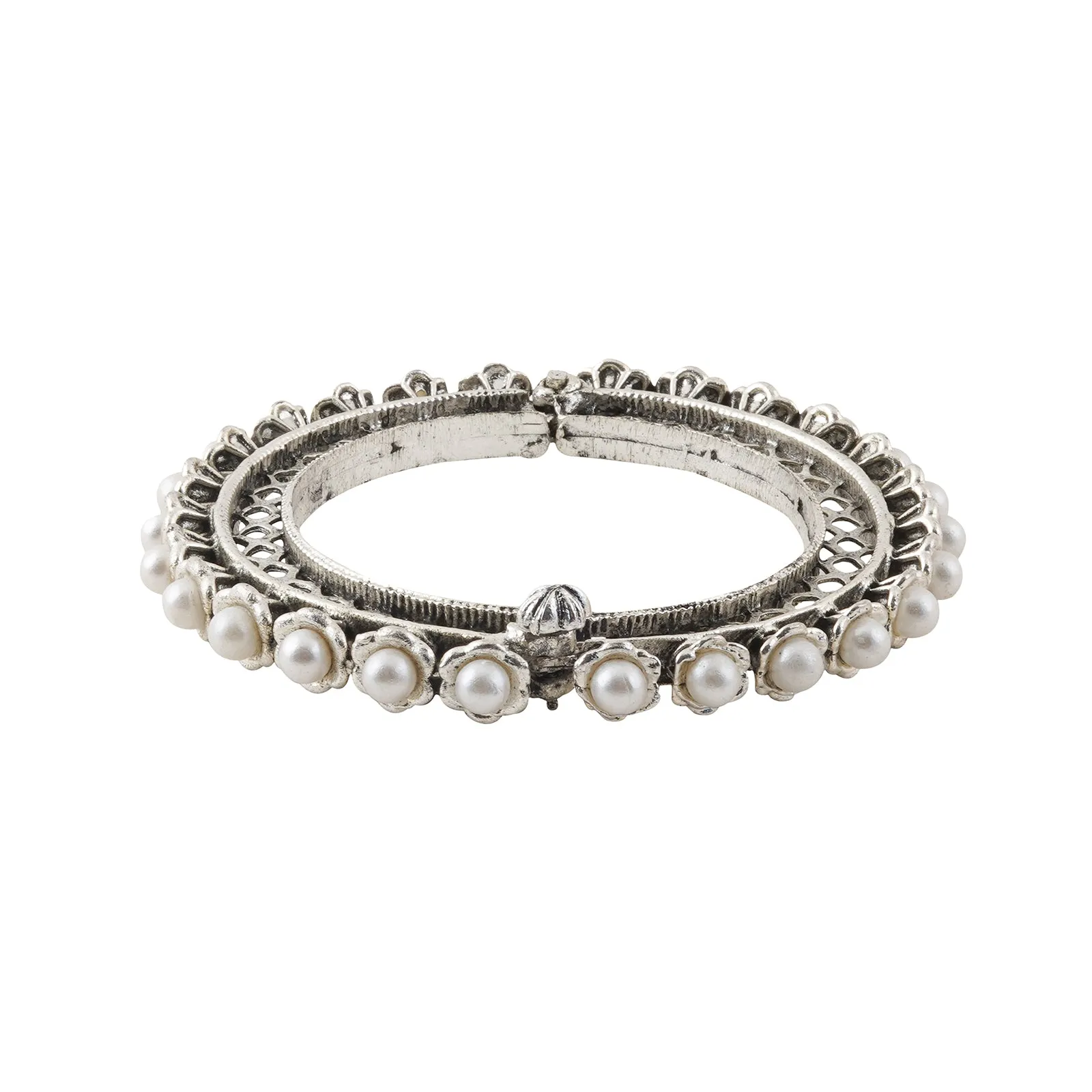 Teejh Aanika Silver Oxidised Bracelet