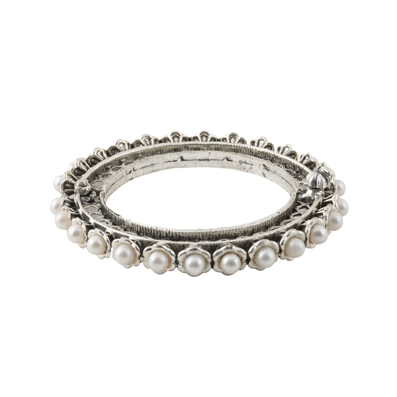 Teejh Aanika Silver Oxidised Bracelet