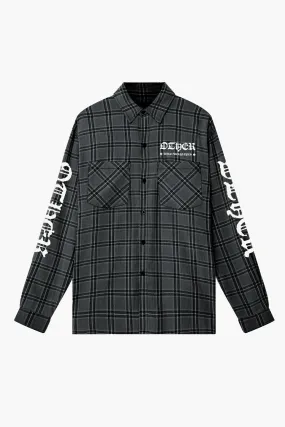 The Skull & Crossbones Vintage Flannel Shirt | Worn Black