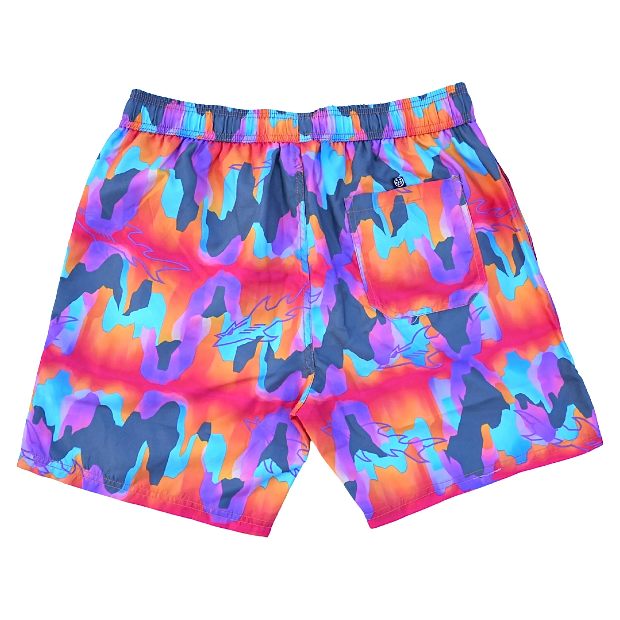 Volcanic Eruption Pool Shorts in Black