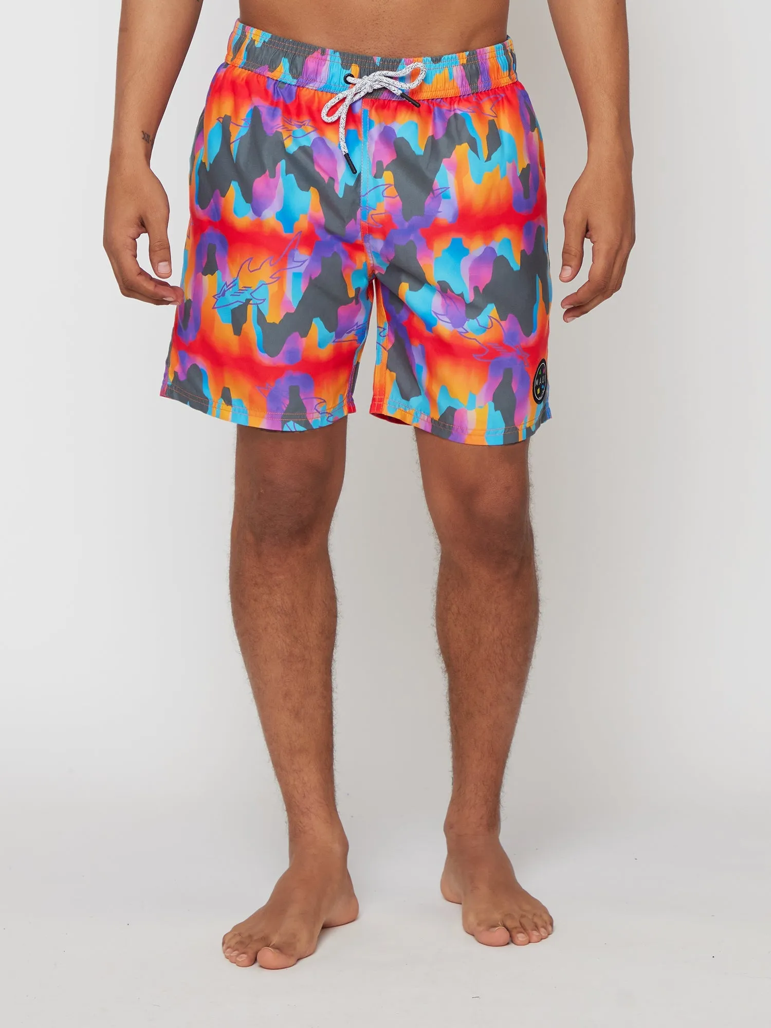 Volcanic Eruption Pool Shorts in Black