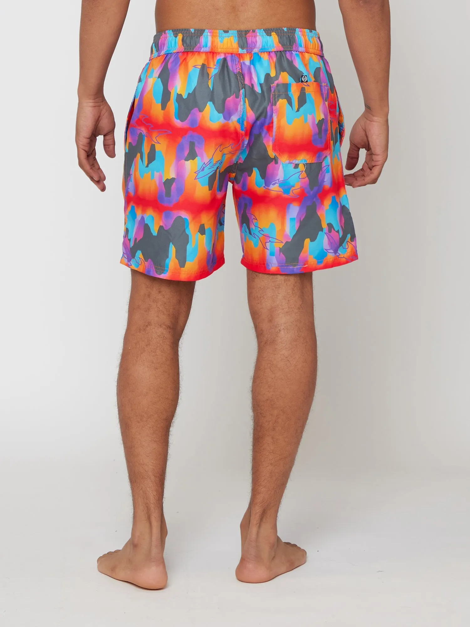 Volcanic Eruption Pool Shorts in Black